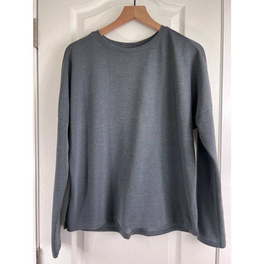 REI Cooperative Women's Long Sleeve Top Dark Gray Polyester Lyocell Size M